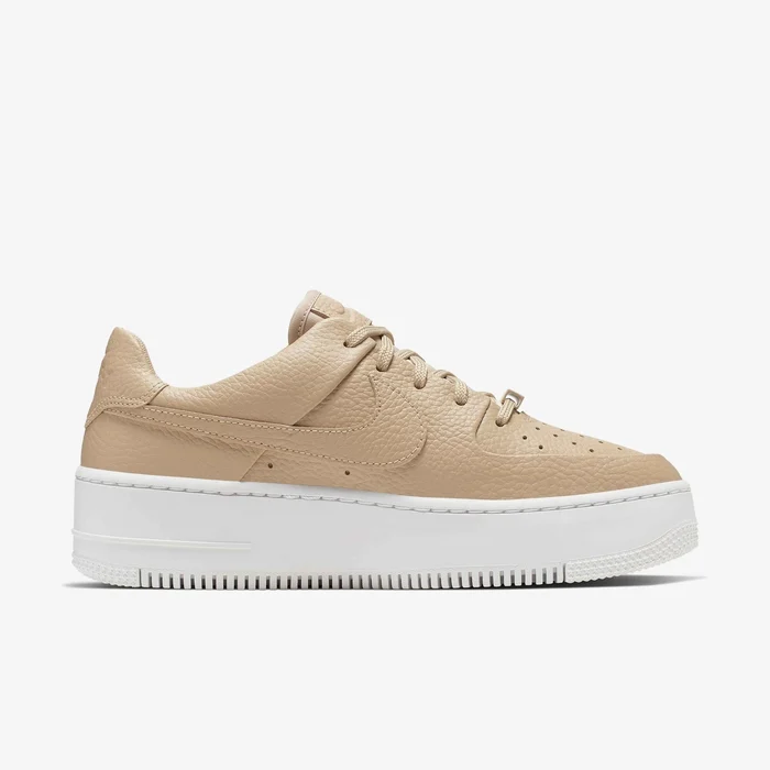 Nike Air Force 1 Sage Low Particle Beige Women’s Platform Sneakers
