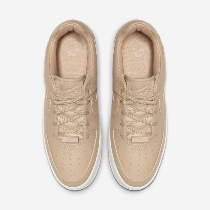 Nike Air Force 1 Sage Low Particle Beige Women’s Platform Sneakers