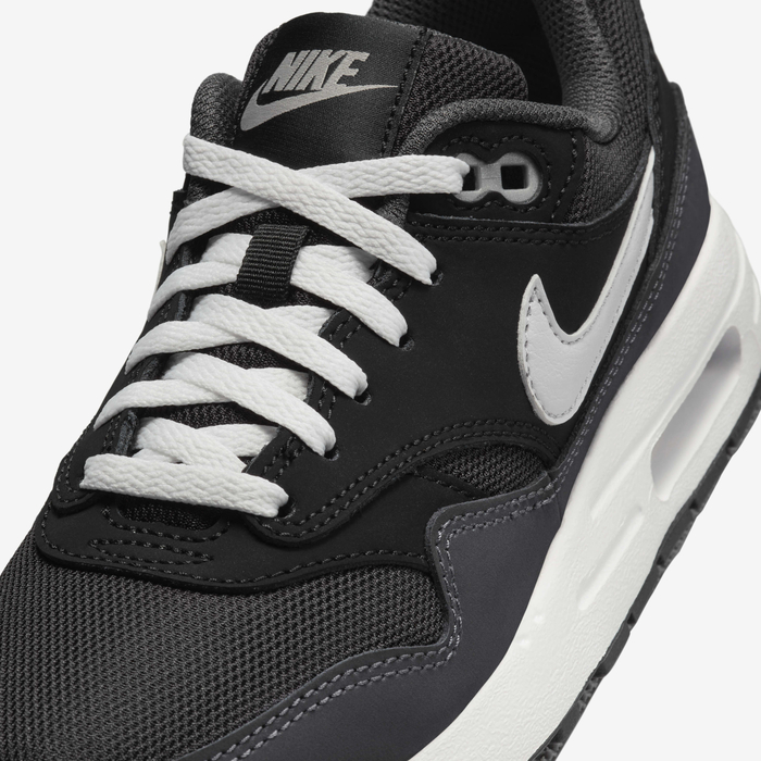 Nike Air Max 1 Black Anthracite Metallic Silver Sneakers