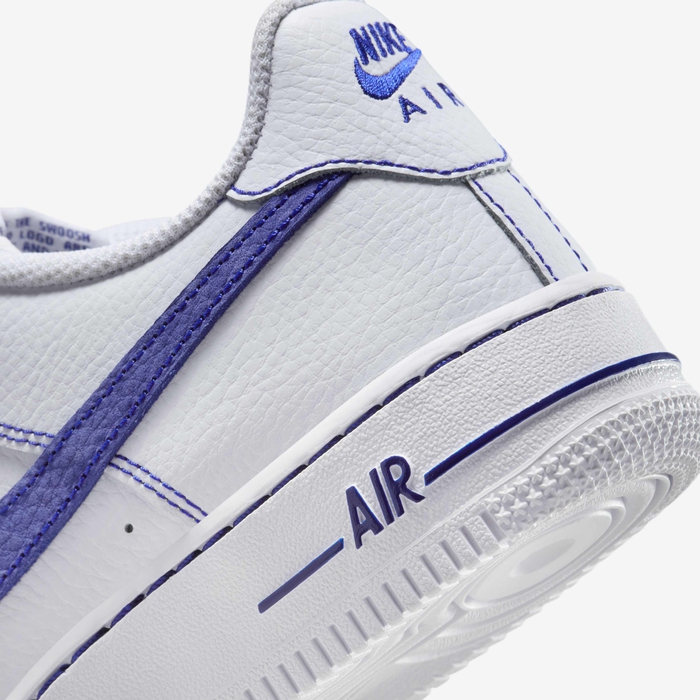 Nike Air Force 1 LV8 Grade School White Deep Royal Blue Sneakers
