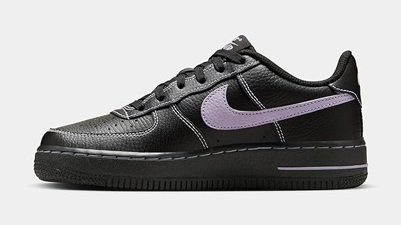 Nike Air Force 1 LV8 Grade School Black Hydrangeas Basketball Sneakers