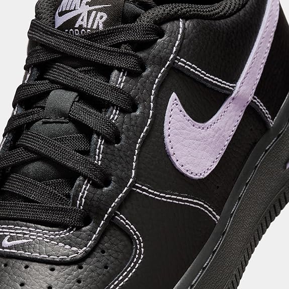 Nike Air Force 1 LV8 Grade School Black Hydrangeas Basketball Sneakers