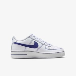 Nike Air Force 1 LV8 Grade School White Deep Royal Blue Sneakers