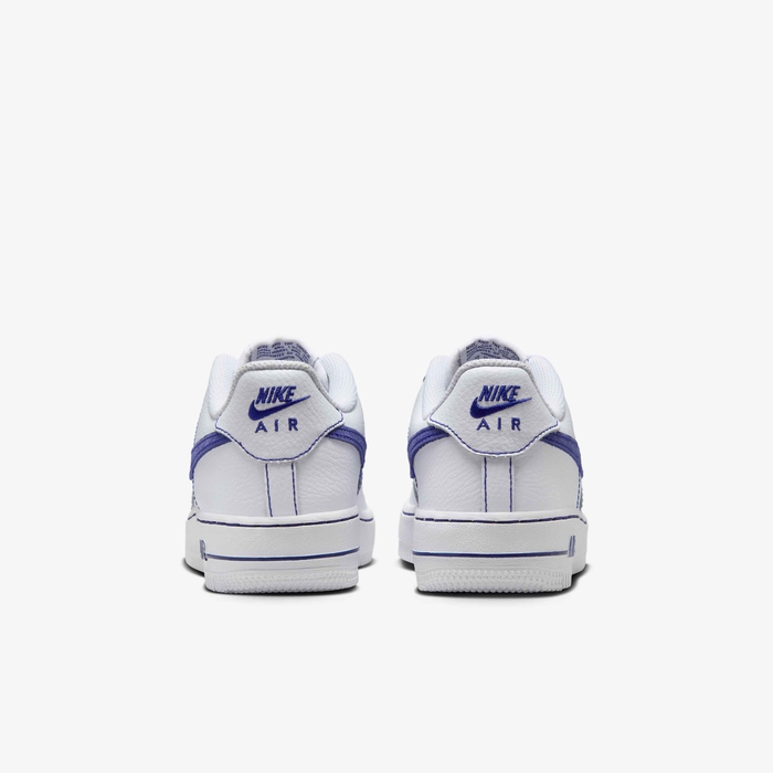 Nike Air Force 1 LV8 Grade School White Deep Royal Blue Sneakers