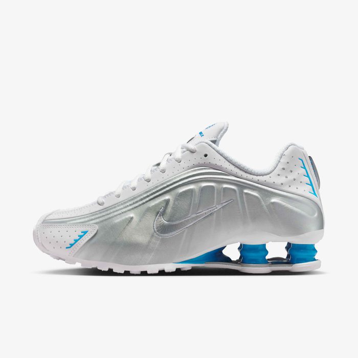 Nike Shox R4 White Blue Hero women shoes