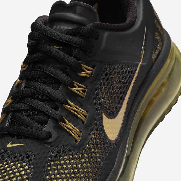 Nike Air Max 2013 Black Gold Kids’ Shoes – 555426-005