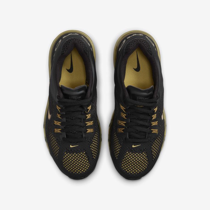 Nike Air Max 2013 Black Gold Kids’ Shoes – 555426-005